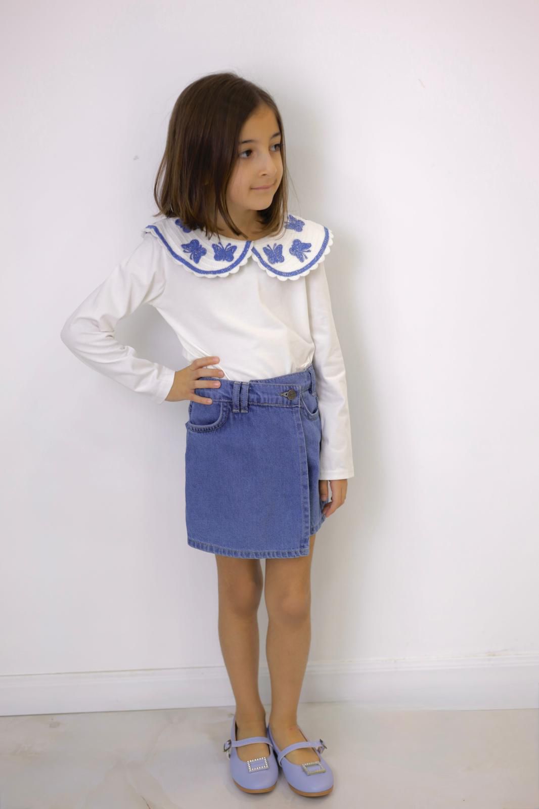 חולצה+חצאית ג'ינס