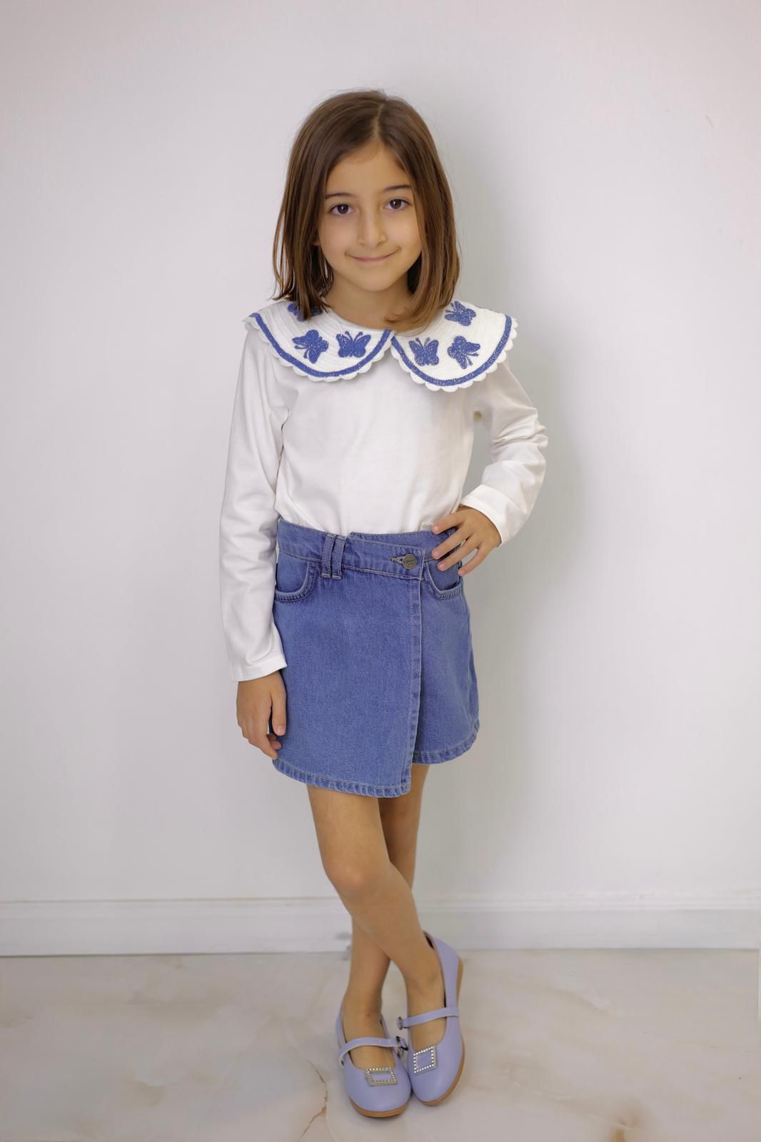 חולצה+חצאית ג'ינס