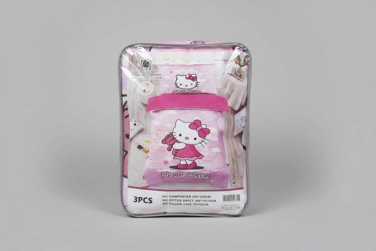 סט מצעים הלו קיטי 3 חלקים TWINKEL