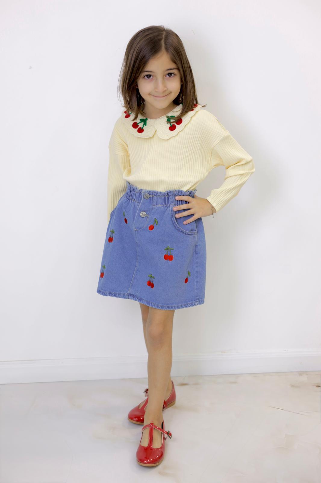 סט 2 חלקים אלגנטי לבנות