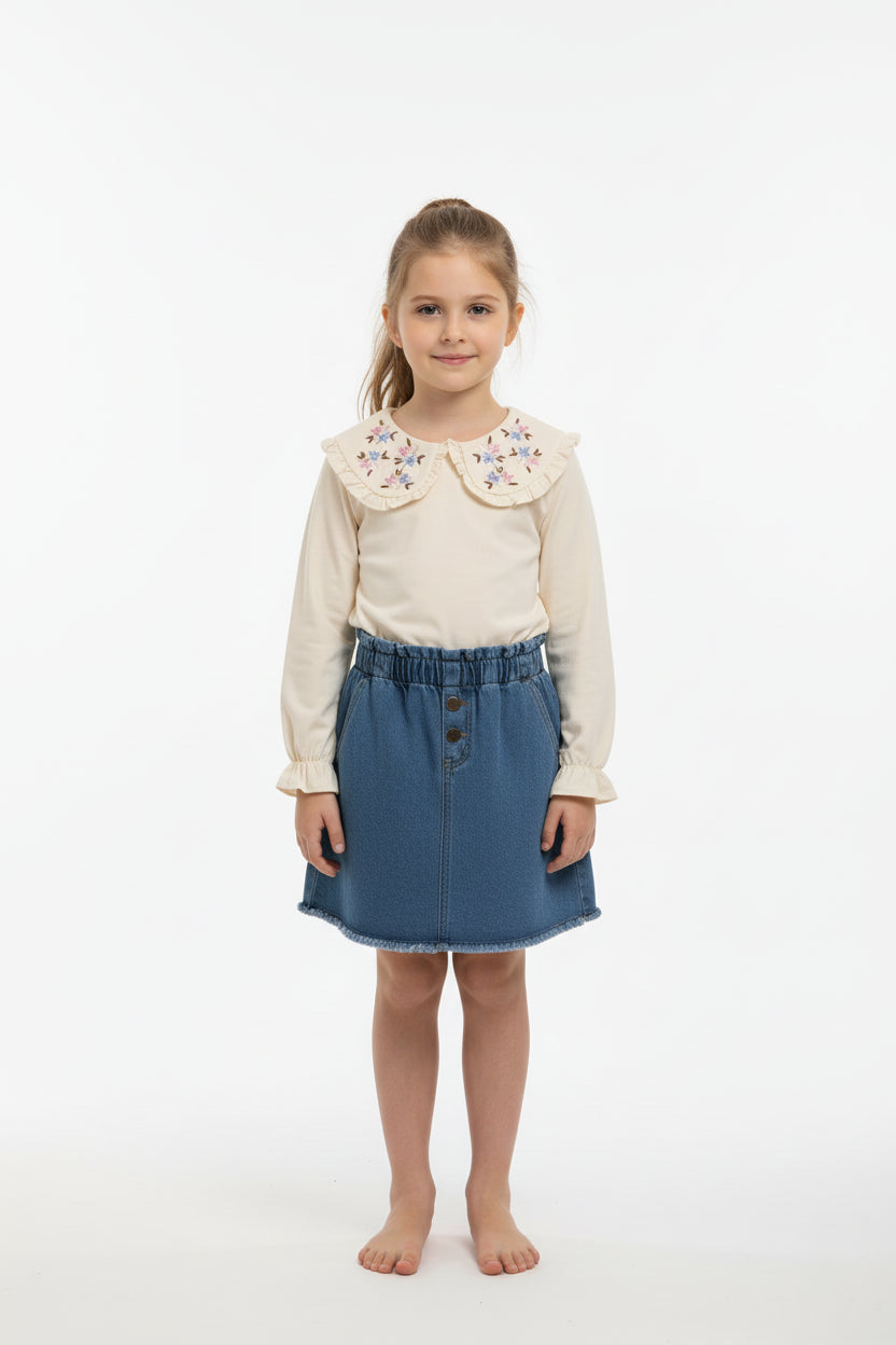 חליפת בנות חצאית + חולצה TWINKEL